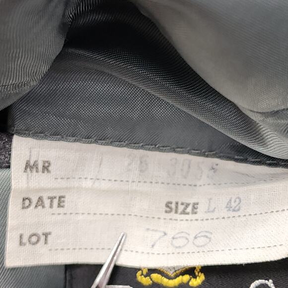 Vintage Roger Stuart Blazer Mens 42L Gray White Pin Stripe Wool Tweed Sport Coat - Picture 7 of 12